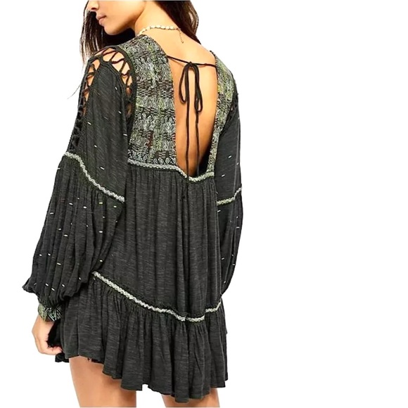Free People Much Love Mini Dress Tunic Top - Picture 2 of 16
